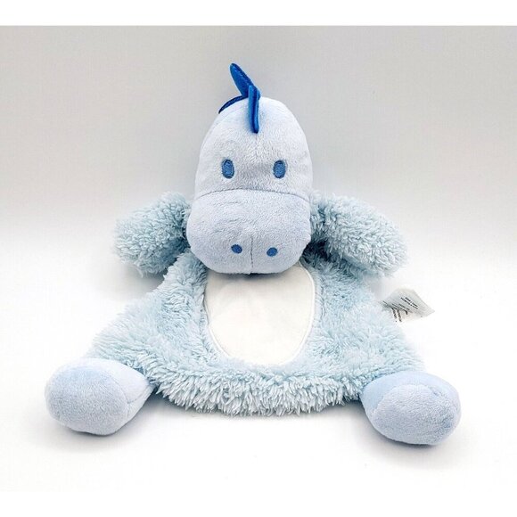 Childrens Apparel Dragon Dinosaur Lovey Security Blanket Blue - Picture 1 of 3